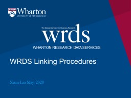 PowerPoint Presentation - WRDS
