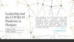Leadership and the COVID-19 Pandemic in Hungary