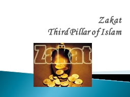 Zakat Third Pillar of Islam