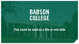 PowerPoint Presentation - Babson College