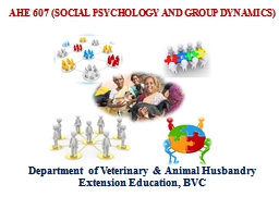 AHE 607- Social Psychology And Group Dynamics
