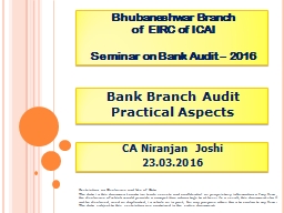 PowerPoint Presentation - Bhubaneswar ICAI