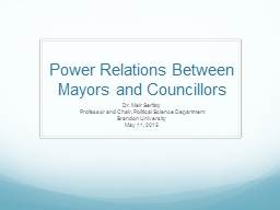 Power Relations between Mayors and Councillors