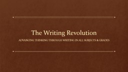 The Writing Revolution