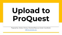 ProQuest Instructions Updated April 2025 - Cal State LA