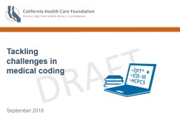 Tackling Challenges in Medical Coding - Center for Care Innovations