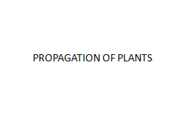 PROPAGATION OF PLANTS - Carmel College Autonomous, Mala