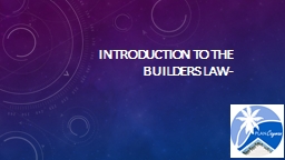Introduction to the Builders Law - Cayman Contractors Association