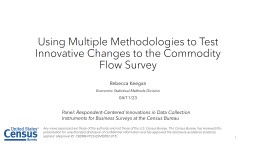 Respondent-Centered Innovations in Data Collection Instruments for ...