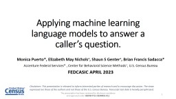 FedCasic 2023 - Census Bureau