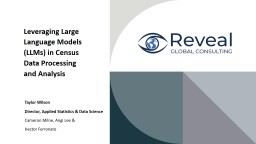 Leveraging Large Language Models (LLMs) in Census Data ...