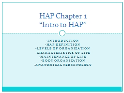 HAP 1.1-1.4