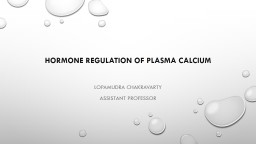 Hormone Regulation of Plasma Calcium: Human