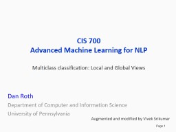 Multiclass Classification - Computer and Information Science