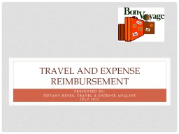 Travel and Expense Reimbursement Presentation