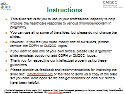 Teaching Slideset for Improving Health Care Response to Maternal ...