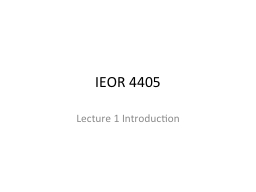 IEOR 4405