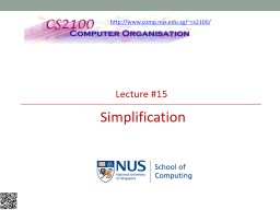 CS2100 Computer Organisation