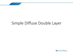 Simple Diffuse Double Layer - COMSOL