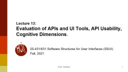 05-830 Lecture 1