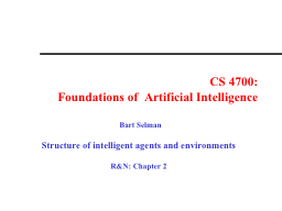 Intelligent Agents - Cornell: Computer Science