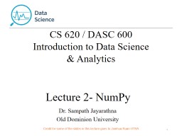 Lecture 2: NumPy - Computer Science