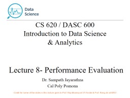 Performance Evaluations - Lecture 1- Introduction