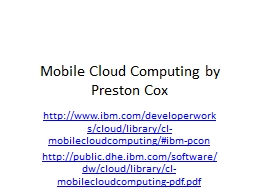 Mobile Cloud Computing