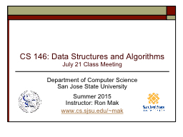 CS 46B: Introduction to Data Structures