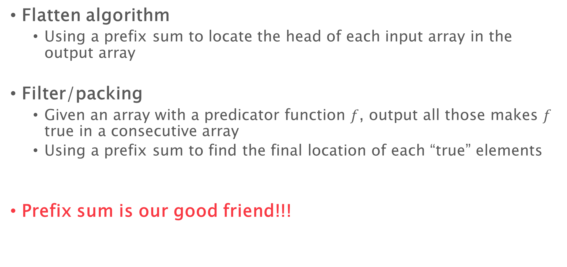 Parallel Algorithms: Theory and Practice