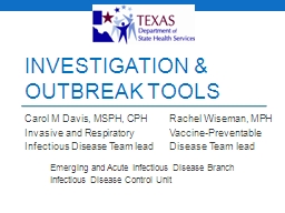 Outbreak Tools
