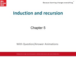 Chapter 5: Induction and recursion