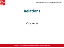 Chapter 9: Relations