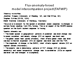 Short presentation - FAFMIP