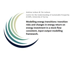 Macroeconomic impacts of a change in EROEI