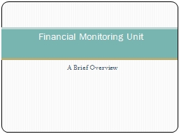 Slide 1 - Financial Monitoring Unit