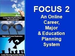 Online Career and Education Planning for College Students