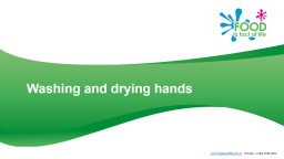 handwashing and drying presentation - Food A Fact Of Life