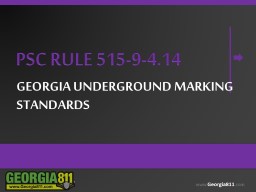 GUFPA Law and PSC Rule - Georgia 811