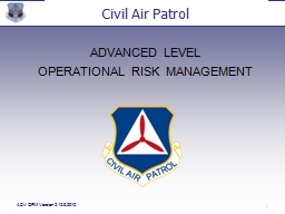 Brief to Feb 06 Commander's course - Civil Air Patrol
