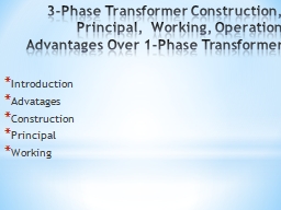Three Phase Transformer