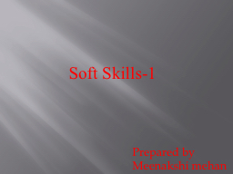 What is Soft skills?