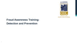 Fraud Training: Detection and Prevention