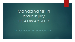 Managing risk in brain injury - Headway