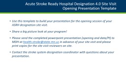 ASRH Site Visit Opening Presentation Template