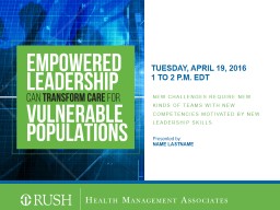 PowerPoint Presentation - Health Management Associates