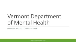 Vermont Department of Mental Health