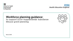 Workforce planning guidance