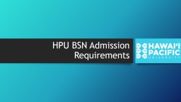 Welcome to the HPU Nursing Information Session