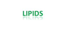 CHEMISTRY OF LIPIDS